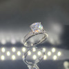 3ct Cushion Cut White Sapphire Engagement Ring