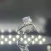 3ct Cushion Cut White Sapphire Engagement Ring