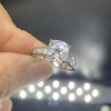 3ct Cushion Cut White Sapphire Engagement Ring