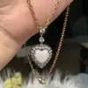 6ct Heart-Shaped Opal Vintage Pendant Necklace
