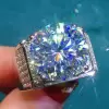 12ct Round Cut White Sapphire Bold Men's Ring