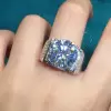 12ct Round Cut White Sapphire Bold Men's Ring