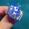 12ct Round Cut White Sapphire Bold Men's Ring