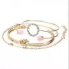 Four-piece Alloy Fashion Bracelet Set