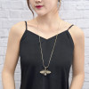CZ Bee Pendant Alloy Necklace