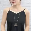 CZ Bee Pendant Alloy Necklace