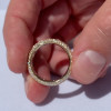 Micro-pave Setting Lab-created Sapphire Eternity Ring 