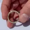 Micro-pave Setting Lab-created Sapphire Eternity Ring 