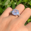 5ct Asscher Cut Cathedral Set Engagement Ring