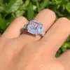 5ct Asscher Cut Cathedral Set Engagement Ring