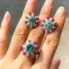 2ct Paraiba Tourmaline Vintage Halo Cocktail Ring