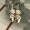 8ctw Round Cut White Sapphire Drop Earrings