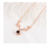 Love Memory Reindeer Design Round Pendant Necklace