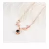 Love Memory Reindeer Design Round Pendant Necklace