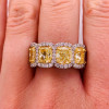 11ctw Cushion Cut Yellow Sapphire Eternity Wedding Band