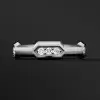 Channel Set White Sapphire Station Band Men's Ring