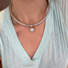 6.21ctw Oval Cut White Sapphire Torque Necklace
