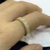 1.95ct Round Cut White Sapphire Half Double Row Band in Gold
