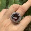 16ct Cushion Cut Ruby Bold Cocktail Ring