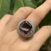 16ct Cushion Cut Ruby Bold Cocktail Ring