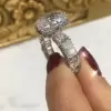 5.5ct Cushion Cut Eternity Shank Classic Engagement Ring