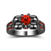 Halloween Gift Ruby Red Skull Ring