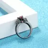 Halloween Gift Ruby Red Skull Ring