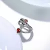 Fashion Love Danger Rose Skull Ring Halloween Special Gift