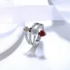 Fashion Love Danger Rose Skull Ring Halloween Special Gift