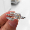 1.5ct Round Cut White Sapphire 3pcs Bridal Set