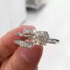 1.5ct Round Cut White Sapphire 3pcs Bridal Set