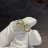 4ctw Round Cut White Sapphire Stud Earrings in Gold