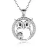 Handmade 925 Sterling Silver Owl Necklace
