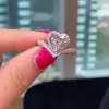 Handmade Halo 2.0 CT Heart Cut Engagement Ring