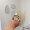 2ct Cushion Cut White Sapphire 2pcs Bridal Sets