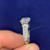 Handmade 2ct  Vintage Engraved Emerald Cut Stone Ring