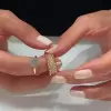 2.73ct Round Cut White Sapphire 2pcs Bridal Set in Rose Gold
