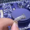 Handmade 2.5 CT Paved Round Brilliant Cut Ring