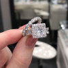 Handmade 2ct Princess Cut Wedding Ring Set in Sterling Silver