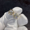 4ctw Round Cut White Sapphire Stud Earrings in Gold