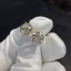 4ctw Round Cut White Sapphire Stud Earrings in Gold