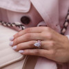 3.25ct Pear Cut White Sapphire 3pcs Bridal Set in Rose Gold