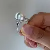 10mm White Pearl Free Open Ring