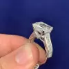 Handmade 2ct  Vintage Engraved Emerald Cut Stone Ring