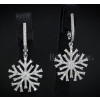 Snowflake Earrings in Sterling Silver