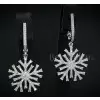 Snowflake Earrings in Sterling Silver