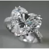 Handmade 1.5 CT Heart Cut Sterling Silver Engagement Ring