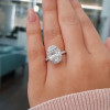 5CT Oval Cut Prong Setting Engagement Ring