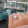 5CT Oval Cut Prong Setting Engagement Ring