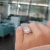 5CT Oval Cut Prong Setting Engagement Ring